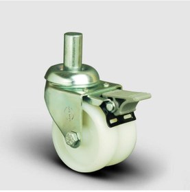 Resim ET03ZKZ75F Oynak Frenli Pimli Çiftli Poliamid Tekerlek Çap:75 