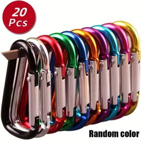 Resim 20 adet Ağır Hizmet Alüminyum Alaşımlı Yürüyüş Anahtarlık Klipsleri, Taşınabilir Metal Klipsler, Dayanıklı, saç tokası ile, Kamp, Yürüyüş, Seyahat, Sırt Çantası Aksesuarları, Açık Hava için 