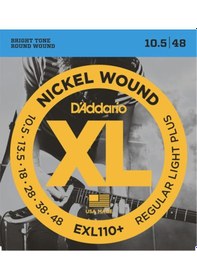 Resim D'addario Exl110+ Elektro Gitar Tel Seti. Xl. 10.5-48. Nıckel Wou 
