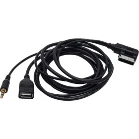 Resim Autoline Audi Mmı Uyumlu USB Aux 150 cm Kablo A4-A5-A6-A8-Q5-Q7 