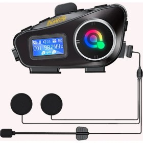 Resim Always Q58 Max 500M Telsiz Mesafeli Motosiklet Kaskı Interkom Çift Sürücü Iletişimi Mp3 Fm Radyo 
