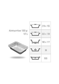 Resim Alüminyum Kase 1000 Gr 100 Adet 