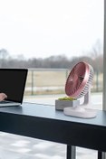 Resim TechnoStation Yeni Nesil Soğutucu Otomatik Dönen Başlık Masa Üstü Soğutucu Fan Vantilatör Ultra Sessiz Ultra Güçlü 