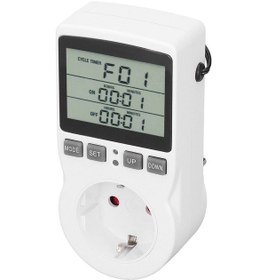 Resim Tenfowee Dijital Lcd Ekranlı Abs Sıcaklık Kontrolü Prizi - Zamanlama Ve Alarm Fonksiyonlu, Isıtma/soğutma Uyumlu, Doğru Kontrol 