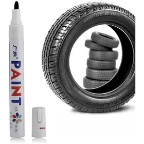 Resim Sunup M101 Siyah Araç Oto Motosiklet Lastik Boya Yazı Kalemi 2.8 Mm Uç Kalınlığı 
