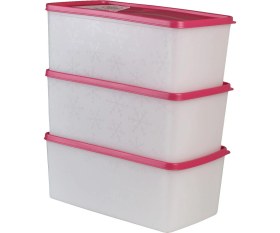 Resim Hobby Life Alaska Nofrost Saklama Kabı 3,5 Litre 3'lü Fuşya 