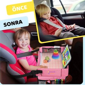 Resim Katlanabilir Taşınabilir Oyun Masası Çocuk Aktiviteleri Öğrenme Montessori - Mavi 