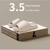 Resim Hindistan Cevizi Terlik Erkekler Spor Açık Bej - Beyaz 