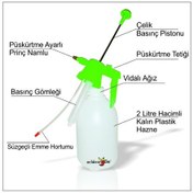 Resim 2 Litrelk Pistonlu Basınçlı Tetikli Dezenfektan Pompası Tabancası 