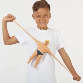 Resim Stretch Armstrong Orijinal Dev Streç Oyuncağı, Onu Düğümlerle Bağlayın. Her Zaman Boyutuna Geri Döner. 