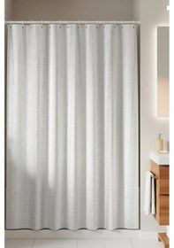Resim Tropik Home-mermerdesen Beyaz-çift Kanatlı Banyo Perdesi 110x200 