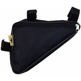 Resim Bisiklet Çantası Üçgen Çanta Kadro Arası İmpertex Kumaş Siyah 