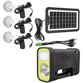 Resim Powermaster Gd-12 Akülü Solar Panelli 3 Ampullü Solar Işıldak Fener 