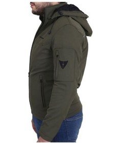 Resim Motosiklet Montu Jaws Soft Shell Yeşil-haki Erkek Motorcu Mont 