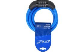 Resim Dt Bisiklet Kilit - DT81219 | 12X1000 mm | 4 Haneli Şifre - Değiştirilebilir | 4 Renk Seçenekli 