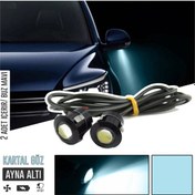 Resim Kartal Göz Led Ayna Altı Led Eagle Eye Civatalı Buz Mavi Renk 18mm Sts Oto Aksesuar 
