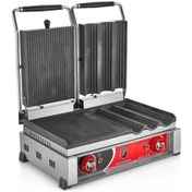 Resim Silverinox 2'li Dürüm Tost Makinesi 