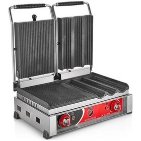 Resim Silverinox 2'li Dürüm Tost Makinesi 