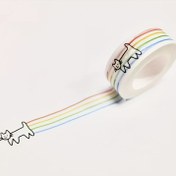 Resim 5 Sevimli Kedi Temalı Washi Bantları, Yaratıcı Kollajlar İçin Mükemmel ve Günlük Tutma, Defterler, ve El Sanatları Projeleri İçin İdeal Temel Malzemeler. 