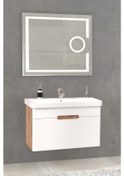 Resim Olimpia 80 Cm Banyo Dolabi - Dorado / Beyaz ( Boy Dolap Hariç) Çok Renkli 