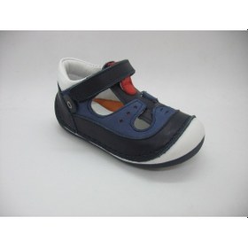 Resim Angelokids Perlina 01102 Doğal Deri Ortopedik Ilk Adım Ayakkabısı 18-21 (429131010) Lacivert - Siyah 