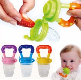 Resim New Baby Silicone Pacifier, Encapsulated To Soothe Complementary Food Feeding Artifact - Yellow / S 