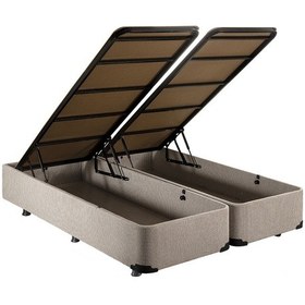 Resim Nironyatak Niron Baza - 140X190 Cm Çift Kişilik Sandıklı Klasik Kumaş Baza 