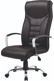 Resim MEHMET YAREN BURO My23 Yönetici Makam - Ofis Müdür - Büro - Çalışma Koltuğu Siyah Renk Krom Ayaklı 