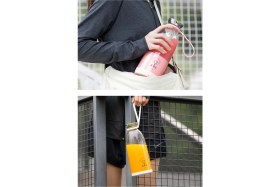 Resim Taşınabilir Mini Meyve Karıştırıcı, Şarjlı, 500 Ml, Pembe 
