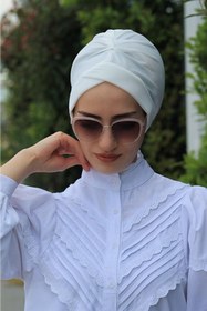 Resim Sahra Şal Dünyası Çapraz Bone Ekru 