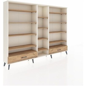 Resim Arges Dolap 14 Raflı 2 Çekmeceli 220x30x163 Aytaşı-çam Atlas Çam - Aytası 