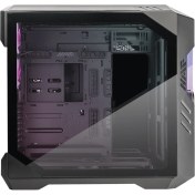 Resim Coolermaster HAF700 Evo Tempered Glass Argb Ledli LCD Ekran Mesh Ön Panel, Titanyum Gri Renkli Fulltower Kasa 
