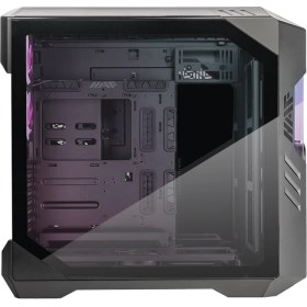 Resim Coolermaster HAF700 Evo Tempered Glass Argb Ledli LCD Ekran Mesh Ön Panel, Titanyum Gri Renkli Fulltower Kasa 