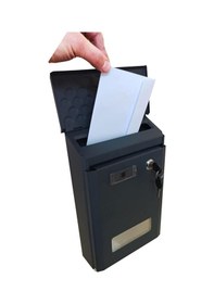 Resim Akşan Metal Çatılı İlan Posta Kutusu Dış Mekan Antrasit 