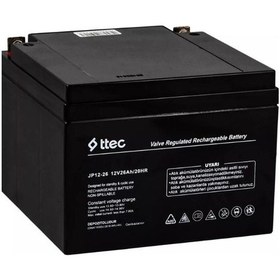 Resim Ttec 12v 26ah Bakımsız Kuru Akü 