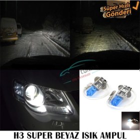 Resim H3 Beyaz Işık Far Ampulü 12V 100W 