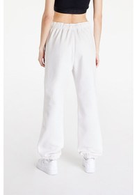 Resim Nike Solo Swoosh Fleece Pant Pamuklu Şardonlu Bol Kesim Yüksek Bel Kadın Eşofman Altı Kırık Beyaz 
