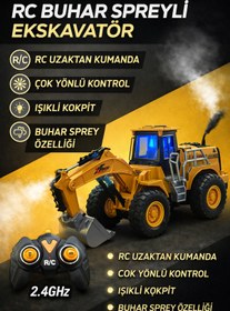 Resim YILDIRIM OYUNCAK Uzaktan Kumandalı Buhar Spreyli Işıklı 2.4 ghz Sarj Edilebilir Buldozer Kepçe İş Makinası 