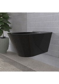 Resim Lucco 53 CM Rim Art Kanalsız Asma Klozet Siyah 