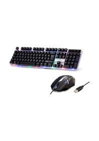 Resim Kablolu Oyuncu Klavye Mouse Set Led Q Siyah H837q 