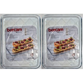 Resim Paşabahçe 590066 2 ADET Borcam Tepsi 1025 cc 33,4x24,4x2 cm 