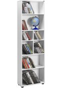 Resim White 8 Bölmeli Kitaplık-mat Beyaz 55x187x23 Cm Gxyxd 
