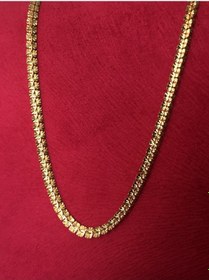 Resim Rednose Motifli Gold Çelik Kolye 0,5 Cm Genişlik Gold Altın 