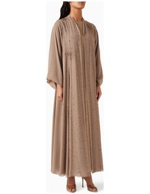Resim Ronanna Şık Sequin Süslemeli Abaya Takımı İle Her Ortama Uygun Şıklık Ve Rahatlık Bej 