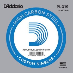 Resim D'Addario PL019 Plain Steel Elektro ve Akustik Gitar Tek Tel (19) 