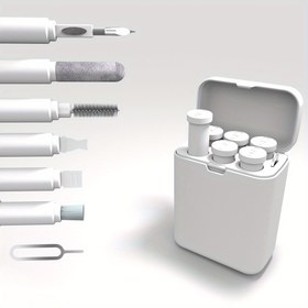 Resim AirPods, Telefonlar, Kameralar & Bilgisayarlar için Taşınabilir Çoklu Cihaz Temizleme Kiti - Kablo ve Bağlantı Temizleme Araçları Dahil, Kolay Saklama Tasarımı 