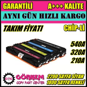 Resim Hp Color Laserjet Pro Cp1217 Uyumlu Toner Takım (Cb540A) 