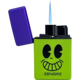 Resim Zengaz Cool Tasarım Jet Alev Çakmak - Big Smile Yeşil 