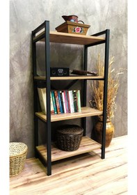 Resim Demo Tanraf Mira 4 Raflı Kitaplık Dekoratif Raf 120X60 Cm. Ebat 