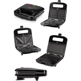 Resim Özbience Çıkarılabilir Mini Tost ve Waffle Makinesi, Çok Fonksiyonlu, Pratik Kullanım 